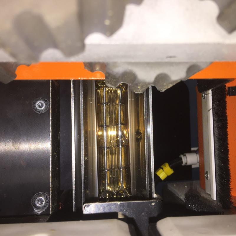 Infrared Light to pre heat the panel