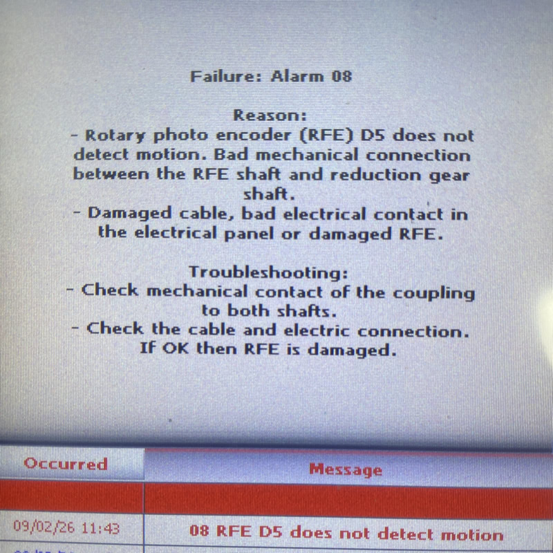 Alarm-08 on NikMann edge banders 