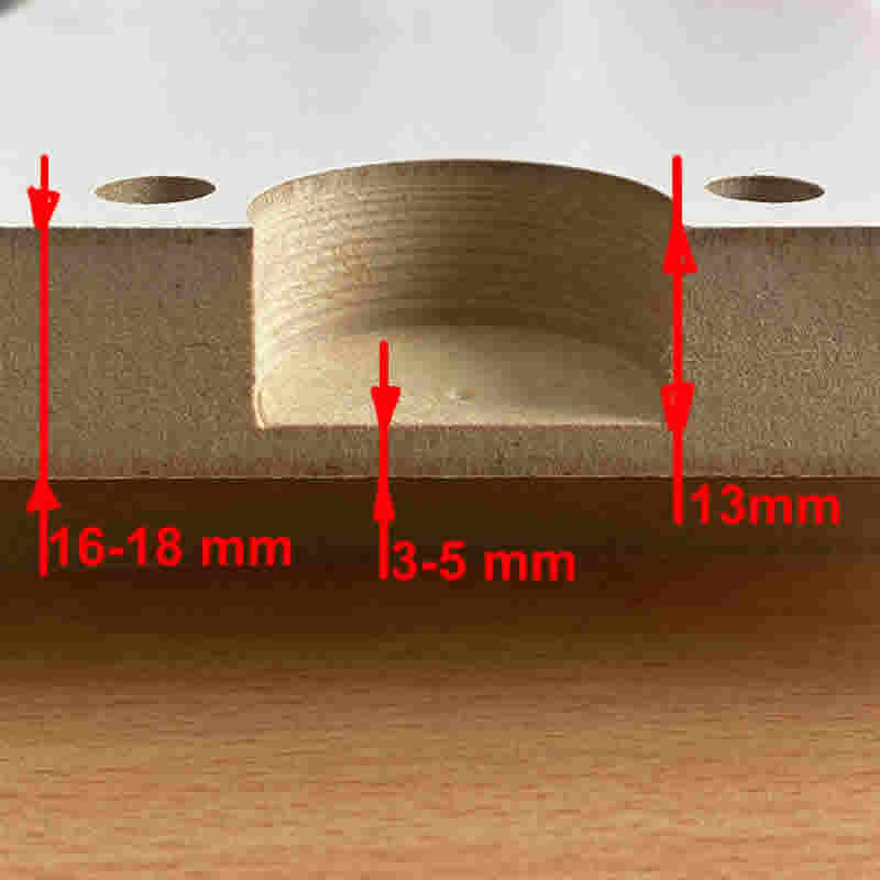 depth of hinge hole