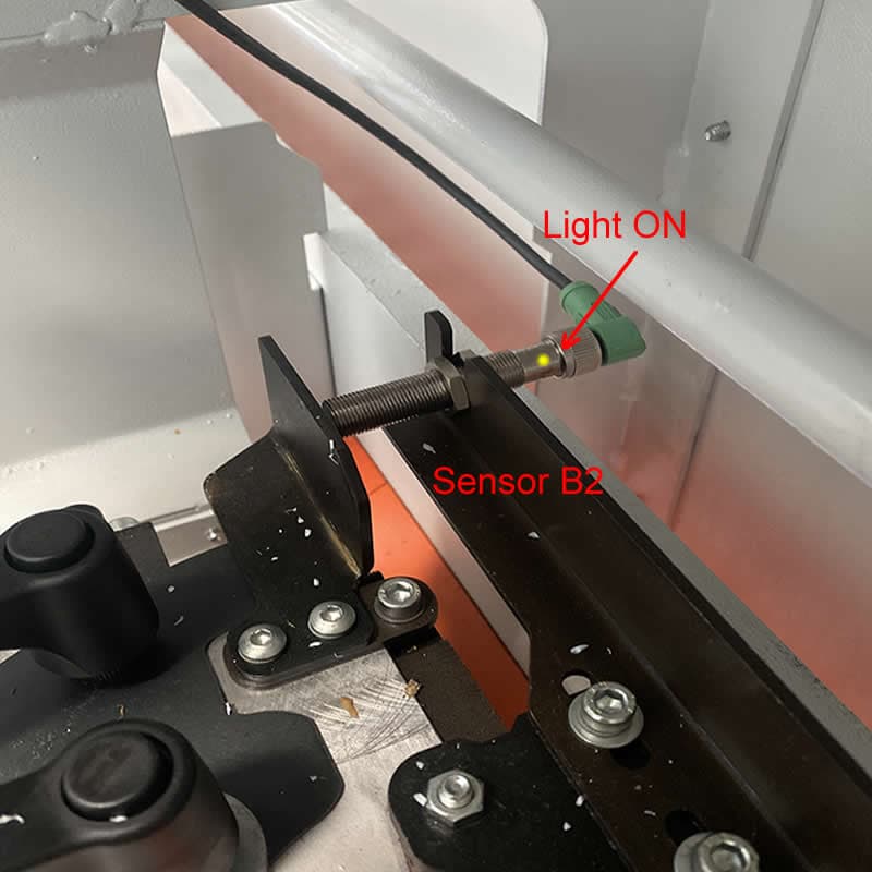 Sensor B2 - On